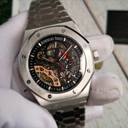Audemars Piguet Royal Oak Silver Black Dial Skeleton