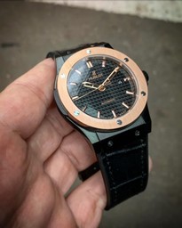 Hublot Big Bang Leather Strap Full Black Case Gold