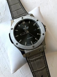 Hublot Black Hight Version on Grey Leather Strap