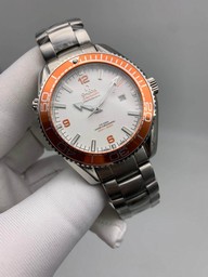 Omega Seamaster Orange Bezel White Dial