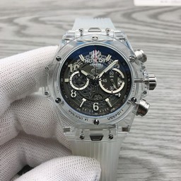 Hublot Bang Glass Black Chrono On Rubber Strap