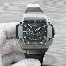 Hublot Spirit Grey Senna On Black Leather Strap