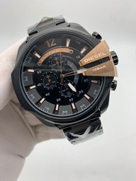 Diesel Full Black Bronze on Black SS Strap