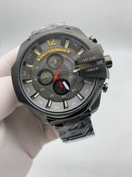 Diesel Full Grey On Grey SS Strap Mega Shief