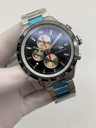 Tag Heuer Black Dial Chrono on SS Strap