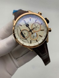 Tag Heuer White Dial Chrono on Black Leather Strap