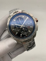 Tag Heuer Black Dial Chrono on SS Strap