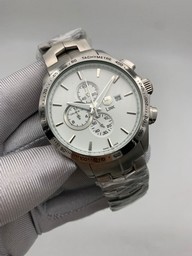 Tag Heuer White Dial Chrono on SS Strap