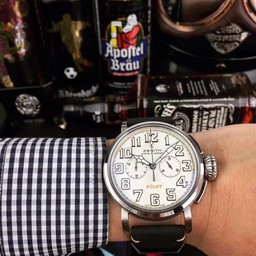 Zenith Pilot Silver Case White Dial
