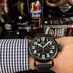 Zenith Pilot Black Case Black Dial Chrono