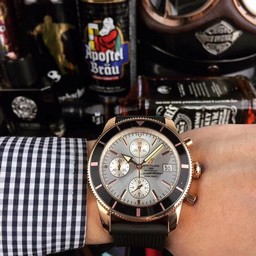 Breitling Navitimer White Dial on Black Rubber Strap
