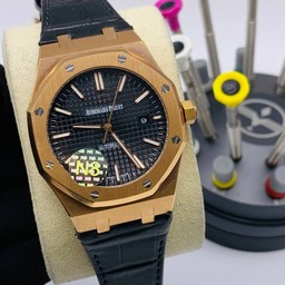 Audemars Piguet High Version Black Dial on Black Leather Strap