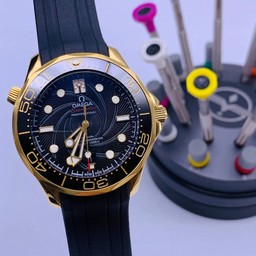 Omega Seamaster Black Dial on Black Rubber Strap 007 High Version